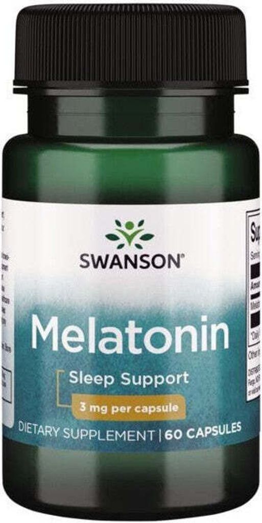 Melatonin 3 mg 60 Kapseln Swanson Health Products