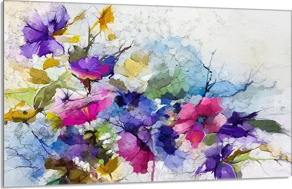 Piastra di copertura del piano cottura 80x52cm 1 pezzo di copertura del piano cottura in ceramica, fiori Art.