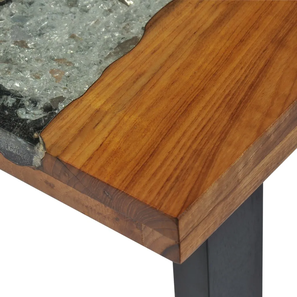 Console en bois de teck massif 100 cm | Table d'appoint design - 11