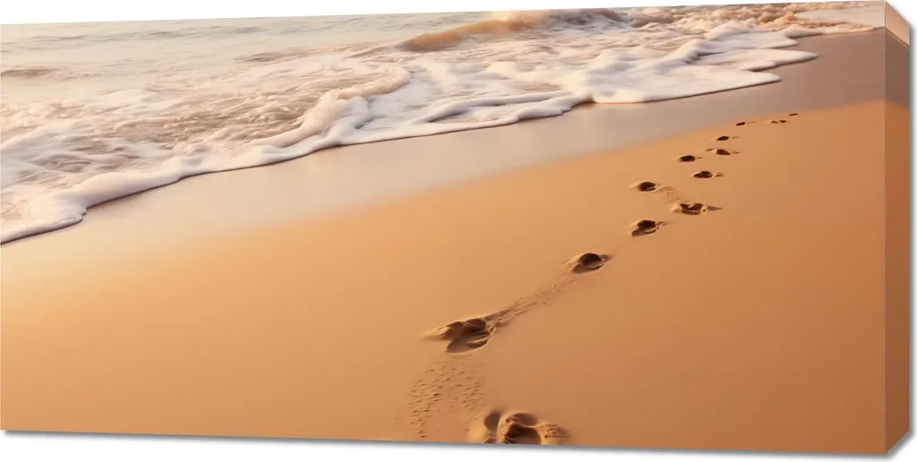 Decorazione Parete Mare: Quadro 100x50 Sussurri delle onde in Tela