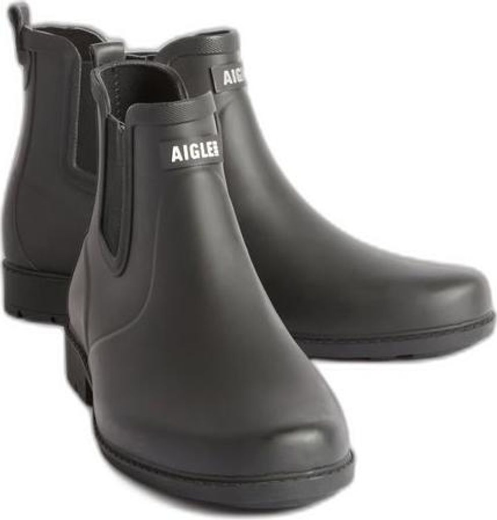 Botas de goma cortas Aigle, modelo Carville, color negro, Imagen del producto 