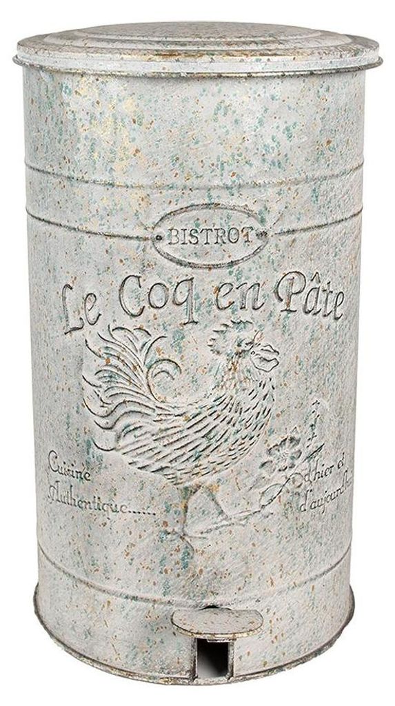 Clayre & Eef Pedal Bin 26x30x45 cm Grey Metal Obrázek produktu 