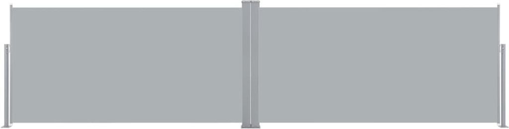 vidaXL Marquise latérale extensible 160x600 cm Gris Image du produit 