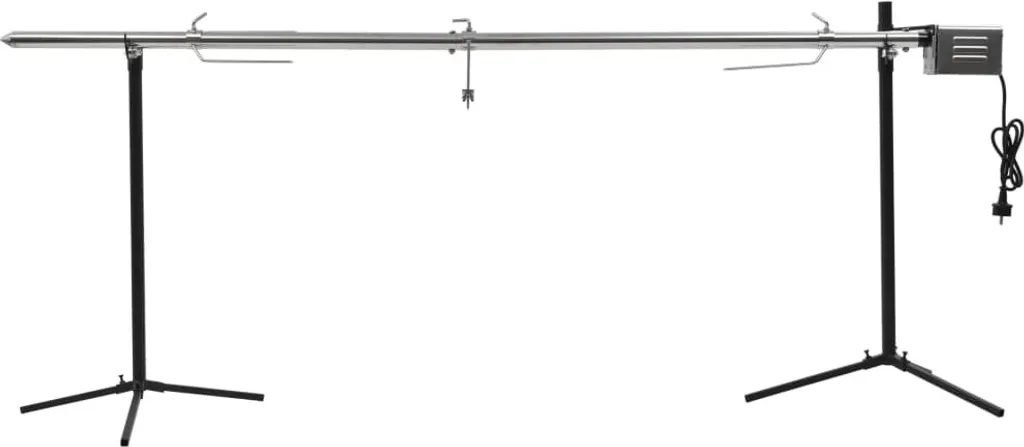Kit broche à méchoui automatique inox 207 cm pour grandes réceptions