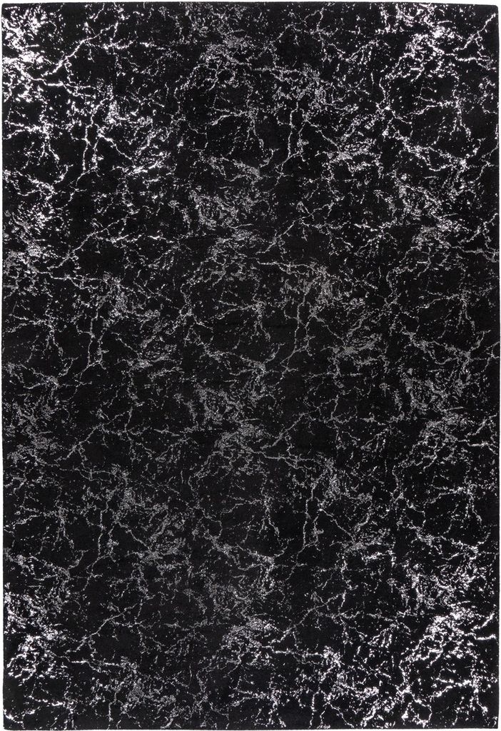 Teppich >Bijou< in Schwarz / Silber, 100% Polyester - 170x120cm (LxB)