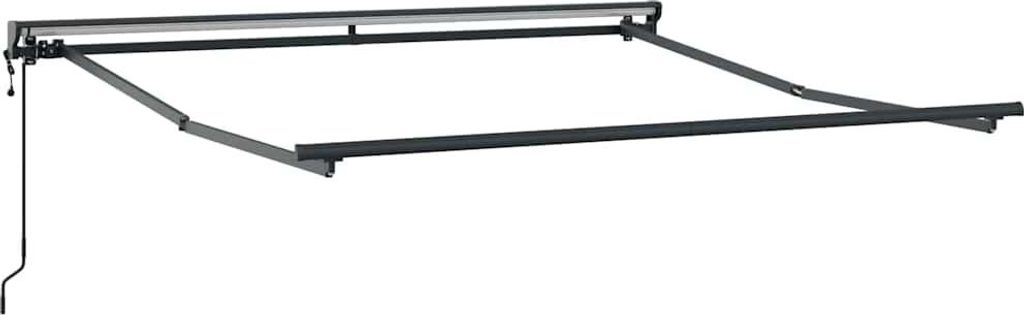 Markisenrahmen Verstellbar Anthrazit 3 x 2,5 m Stahl