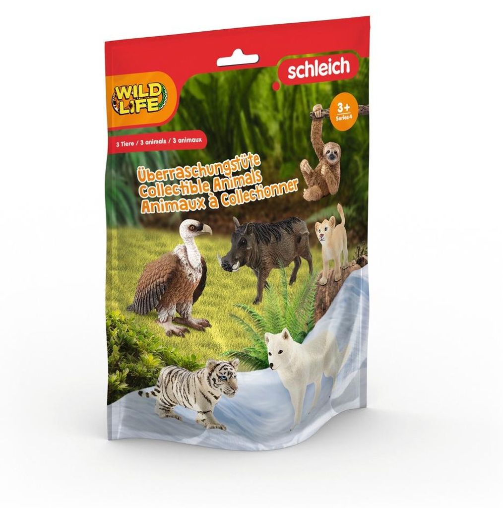 Schleich Blind Bags Wild Life Spiel Überraschungstüte 3 Tiere 3-8 Jahre