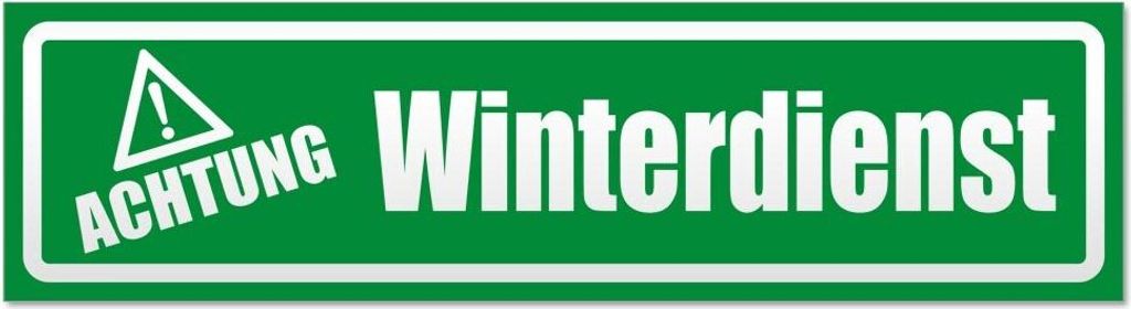 Kiwistar Achtung Winterdienst invertiert Magnetschild Schild magnetisch - 30cm Grün - Magnetfolie für Auto PKW Kfz