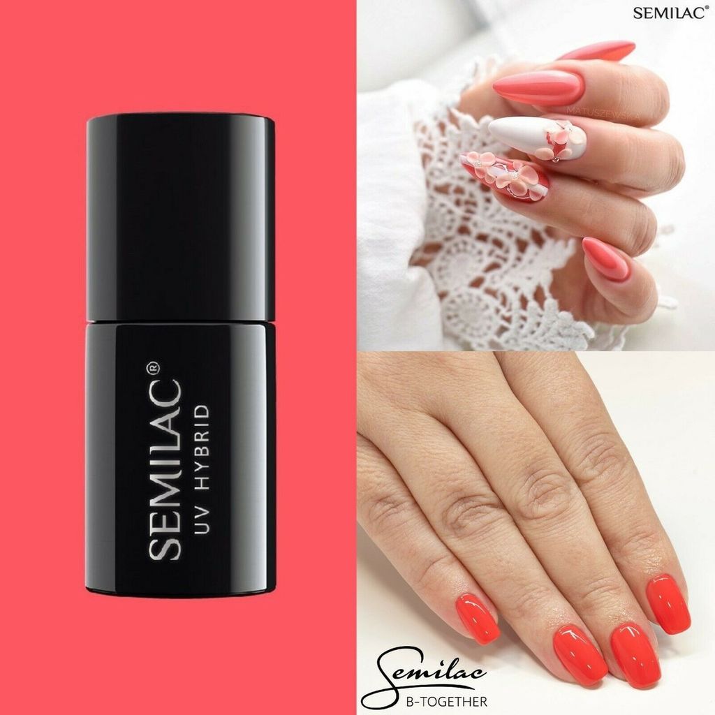 Semilac UV Nail Polish 006 Classic Coral 7ml
