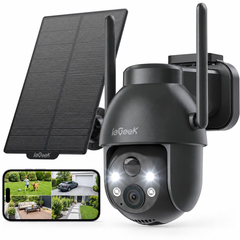 Kamera monitoringu solarna ieGeek 2K 3MP do użytku Zdjęcie produktu 