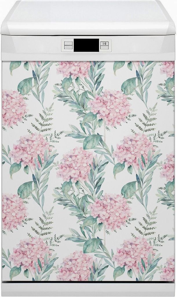 Abwaschbar 45x80 cm Geschirrspüle Magnetmatte Küche Dekorative - Hellrosa Blumen