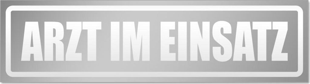 Arzt im Einsatz Motiv 1 invertiert Magnetschild Schild magnetisch