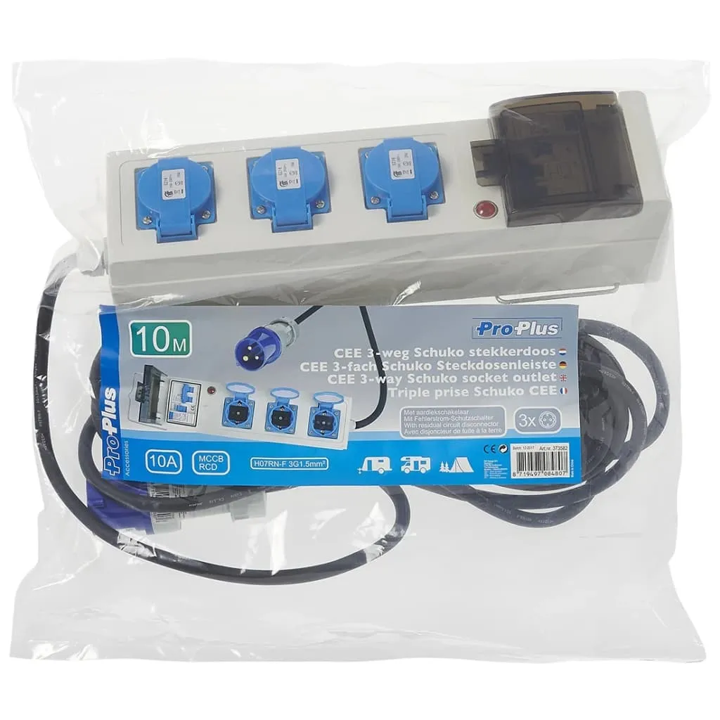 Bloc multiprise remorque pliante 10M étanche avec protections RCD MCCB - 7