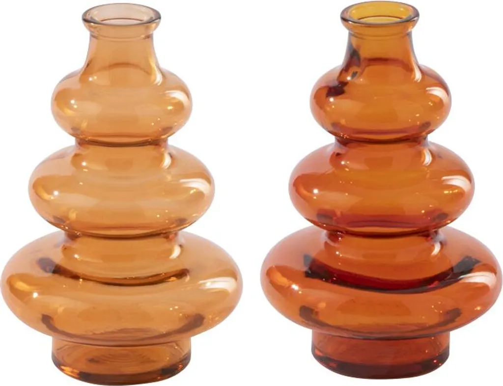 Vase étanche en verre orange pour éviter les fuites sur buffet