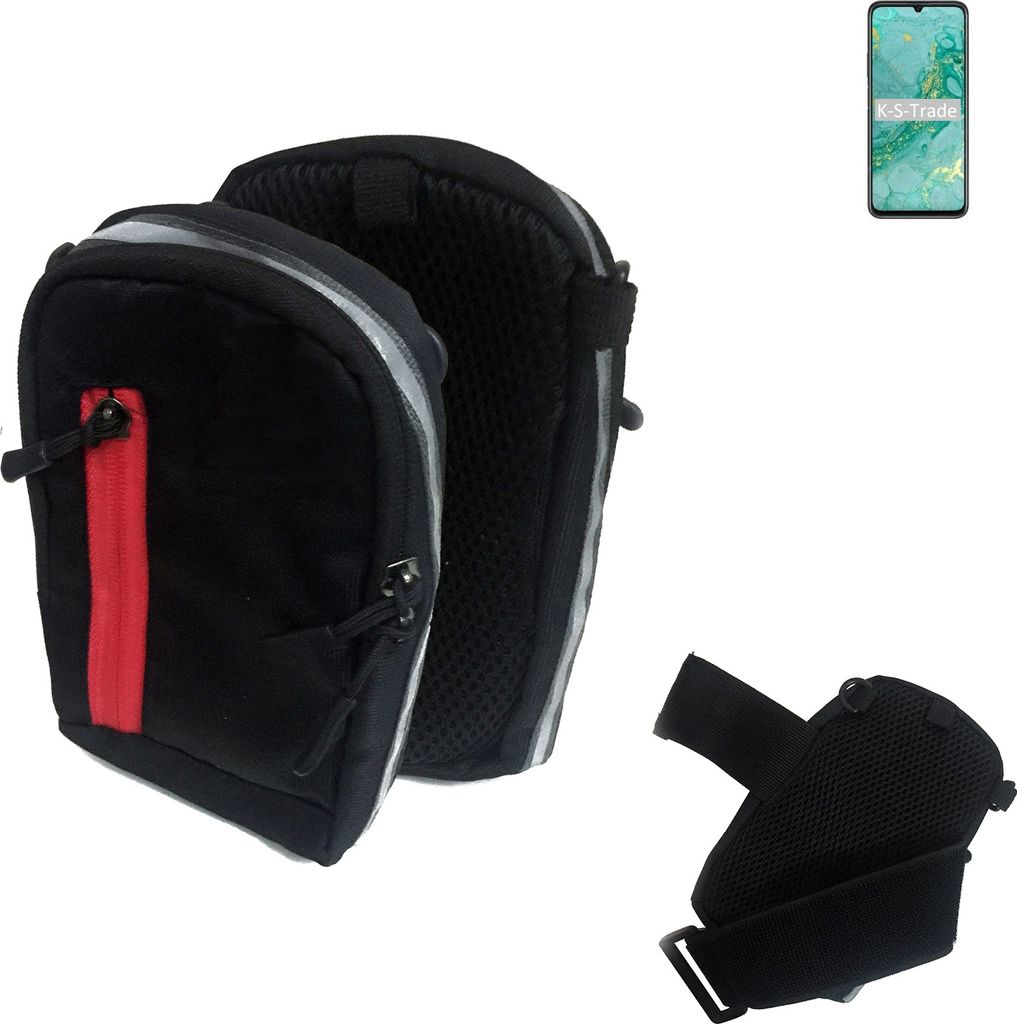 K-S-Trade Outdoor Gürteltasche Holster Umhängetasche kompatibel mit Huawei nova Y60 schwarz Handy Tasche Case travelbag Schutz Hülle Handy Hülle