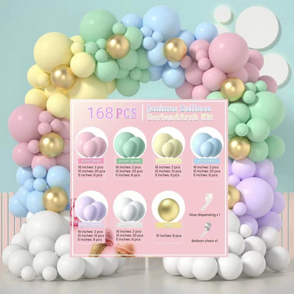 Ballon-Girlanden-Bogen-Set, Latex-Luftballons-Set für Geburtstagsfeier, Abschlussfeier, Babyparty, Hochzeitsdekoration