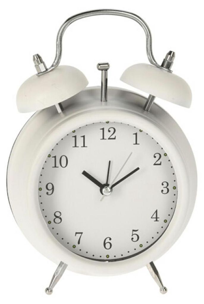 H&S Decoration | Analogwecker - Retro - Weiß - Kompakt - Lauter Alarm - Ideal für Nachttisch