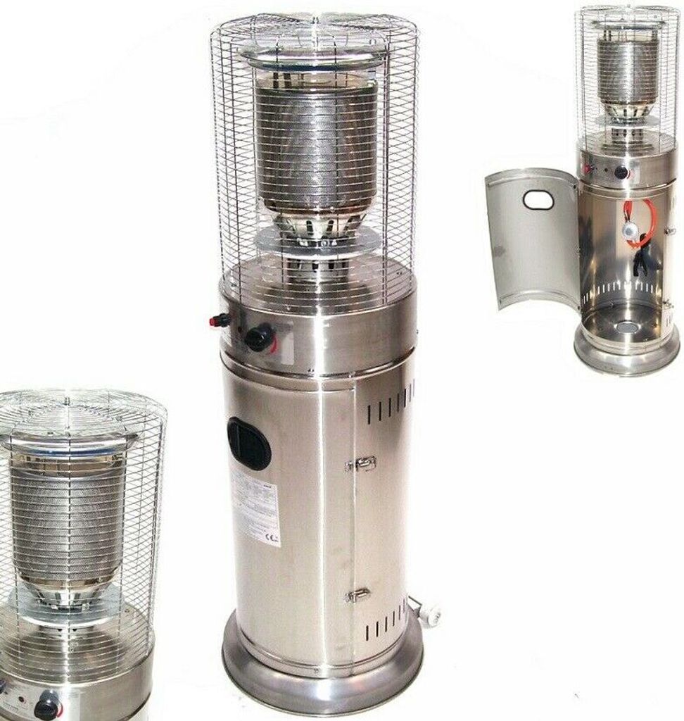 Edelstahl Terrassenheizstrahler Heizpilz 56702 Gas Heizstrahler Terrassenheizer