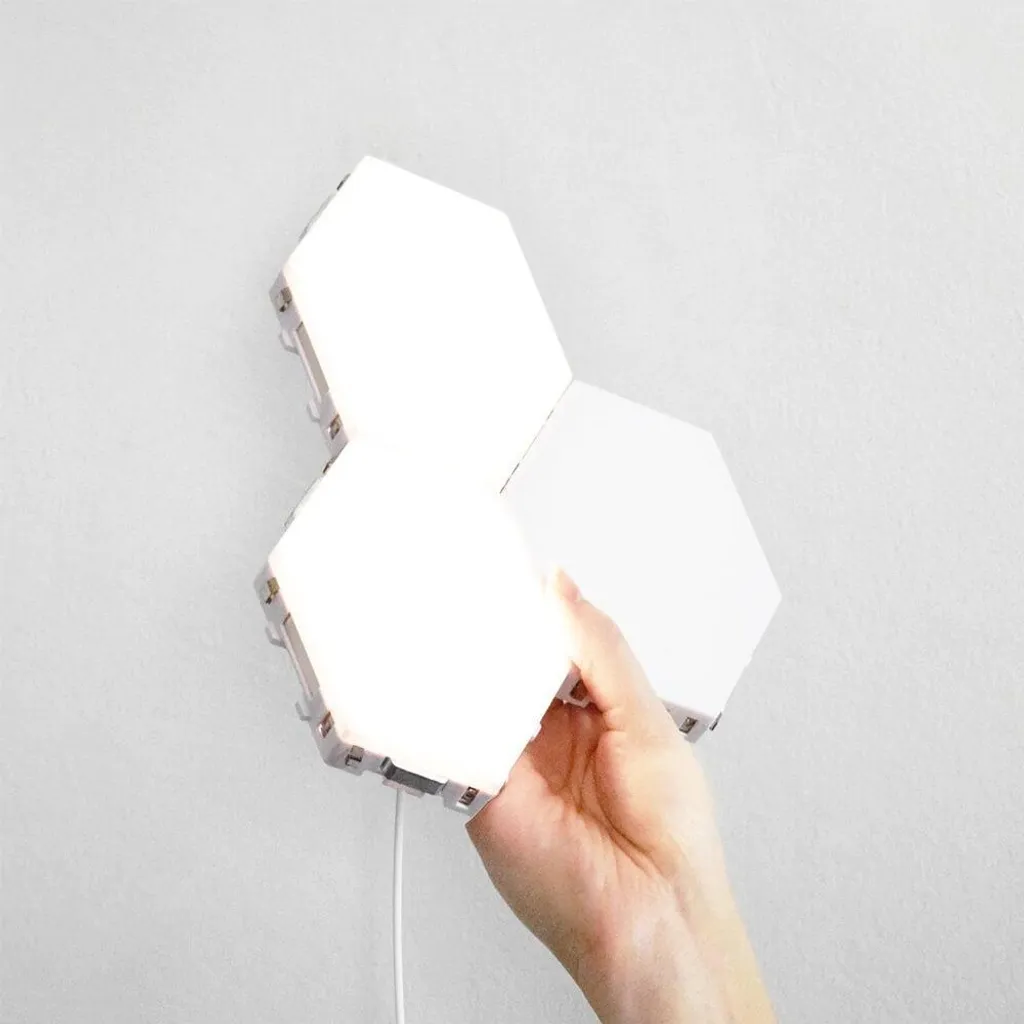 Éclairage mural hexagonal 10 modules LED RVB Tactile pour Intérieur