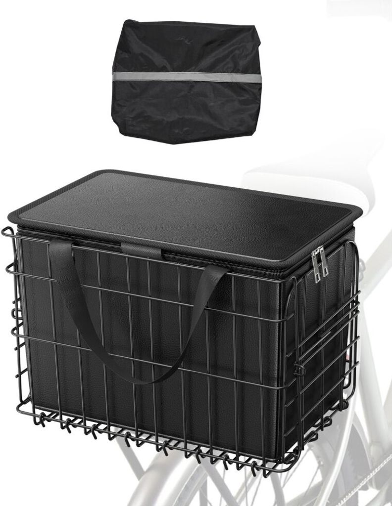 Hinterrad-Fahrradkorb Gepäcknetz - Gepäckträgerkorb 340x210x225mm für Fahrradzubehör