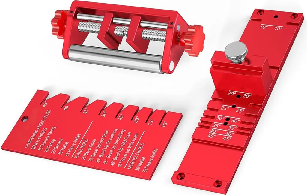 Guide d'affûtage pour burins et rabots en aluminium réglable 10-45°