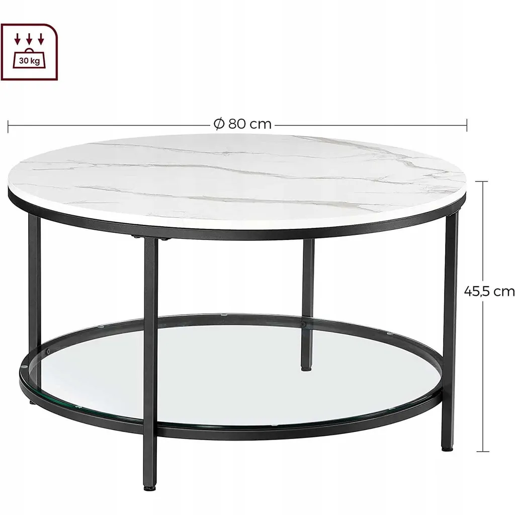 Table basse LATICIA aspect marbre durable qui ne se tache pas - 7