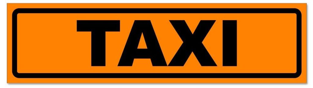 Kiwistar - Autoaufkleber - Orange - Schwarz - 60 x 16 cm - Ta x i invertiert - Hinweis Aufkleber Sticker für Auto, Kfz, Fahrrad, PKW, LKW