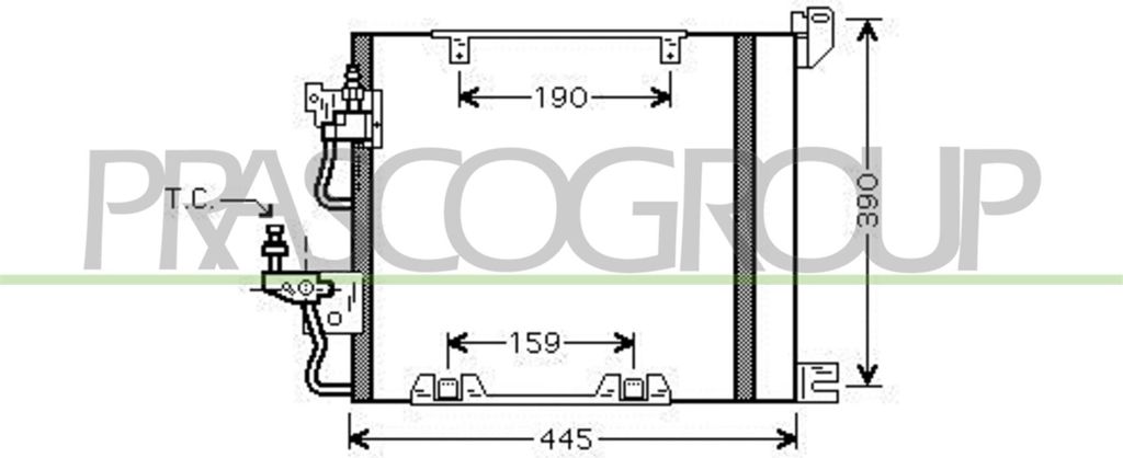 PRASCO OP410C003 Kondensator Klimaanlage Klimakondensator für OPEL ZAFIRA B (A05) +Trockner