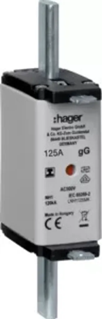 Fusible NH1C 125A 500V gG HAGER LNH1125MK - Protection Circuit Haute Qualité