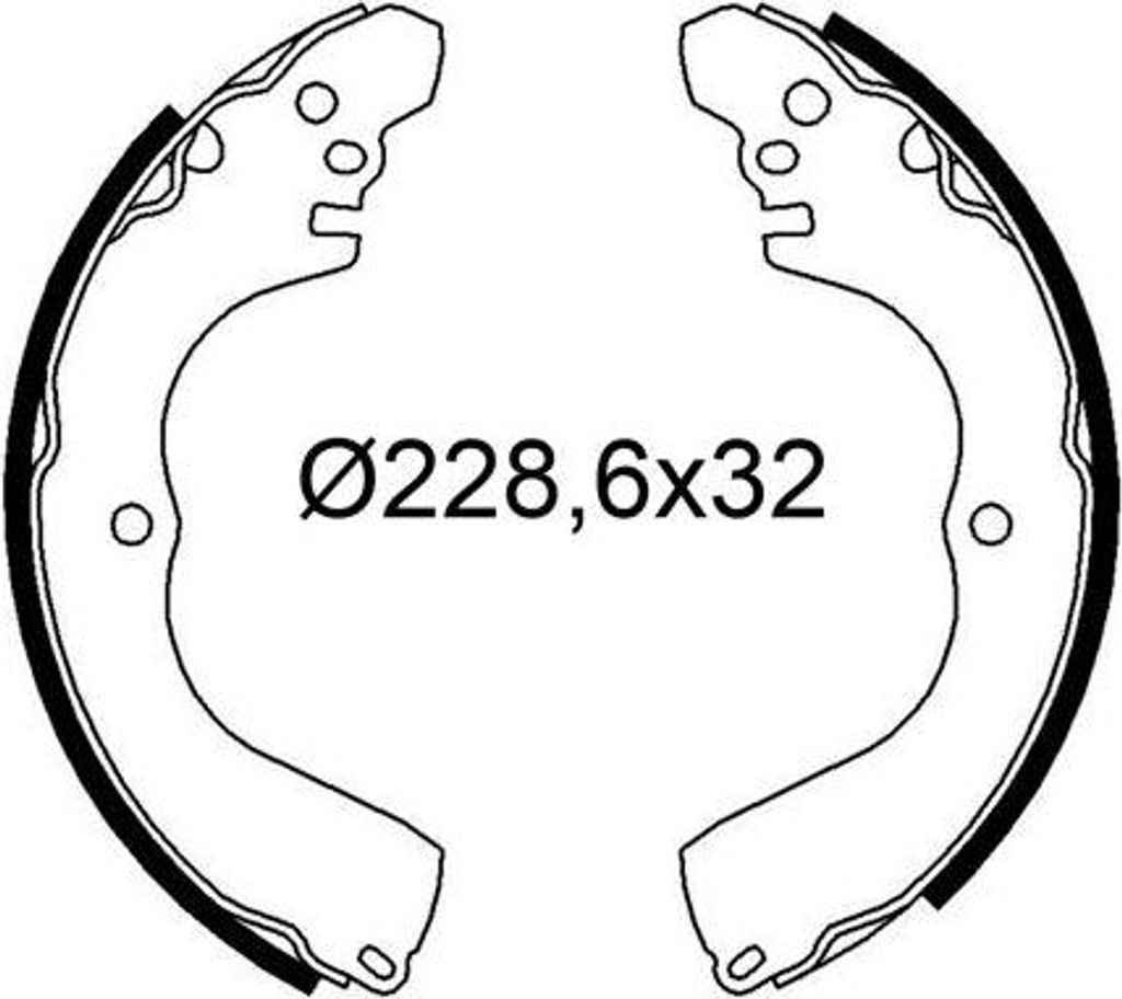 VALEO Bremsbackensatz Trommelbremse Hinten für NISSAN BLUEBIRD Station Wagon (WU11) 229mm 564287