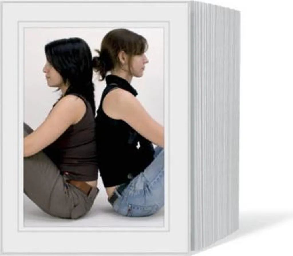 Passe-partout Daiber pour encadrement photo 13x18 cm blanc ligne grise