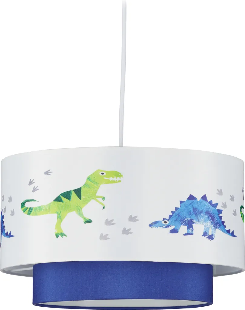 Relaxdays Dino Lampe à suspendre pour chambre d'enfant verte E27