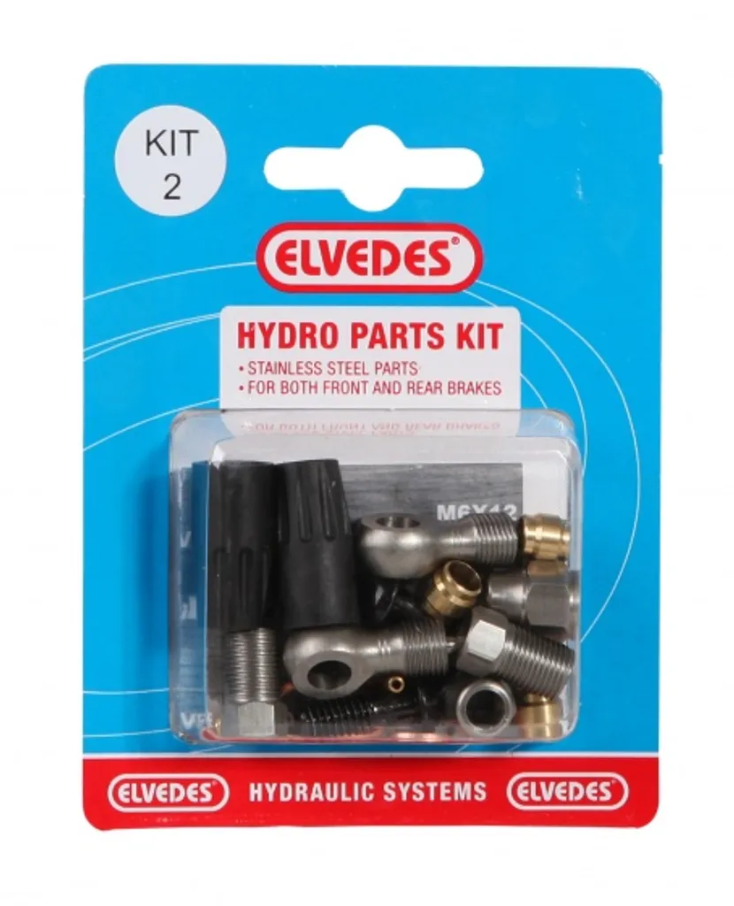 Kit de raccord hydraulique argent Elvedes M8 Banjo robuste et durable