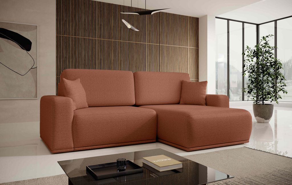FurMeb24 ECKSOFA FLOUD - 250 x 160 cm aragon 56 - mit schlaffunktion und bettkasten - rechte seite