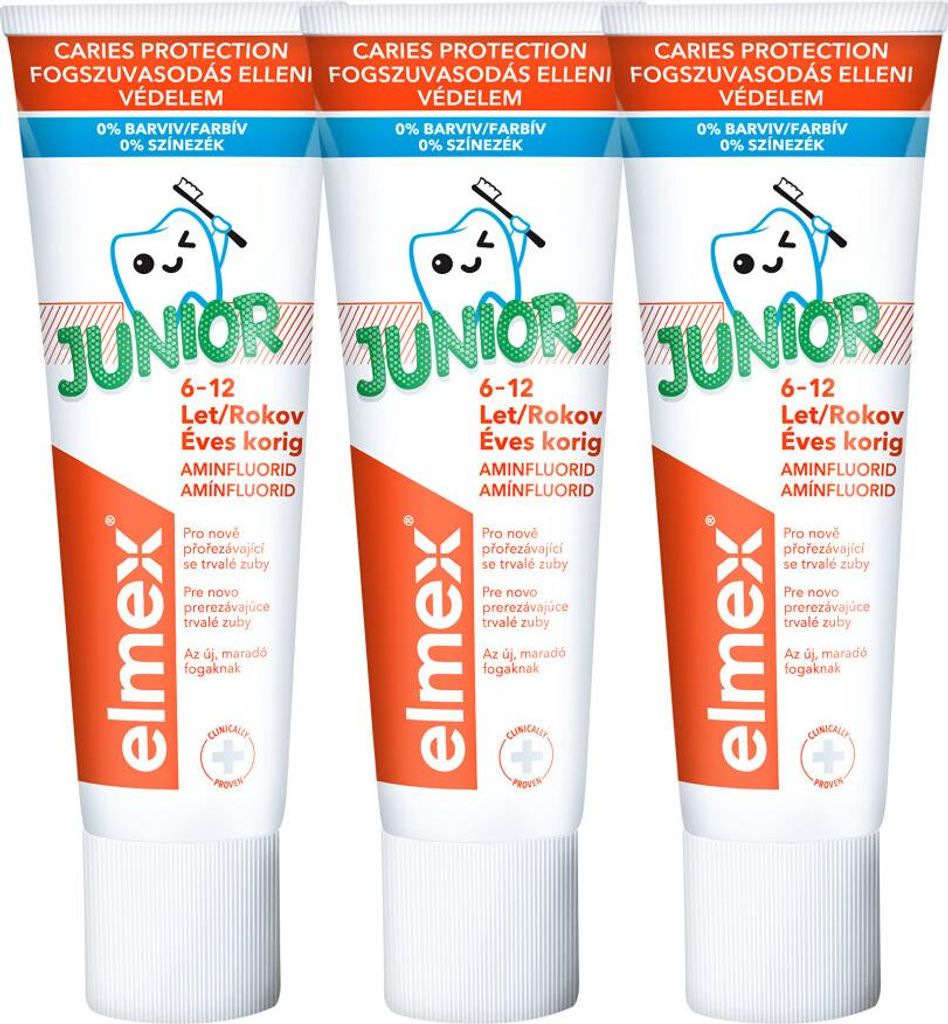 Junior Trio Zahnpasta 3 Ks Detska Zubni Nudeln