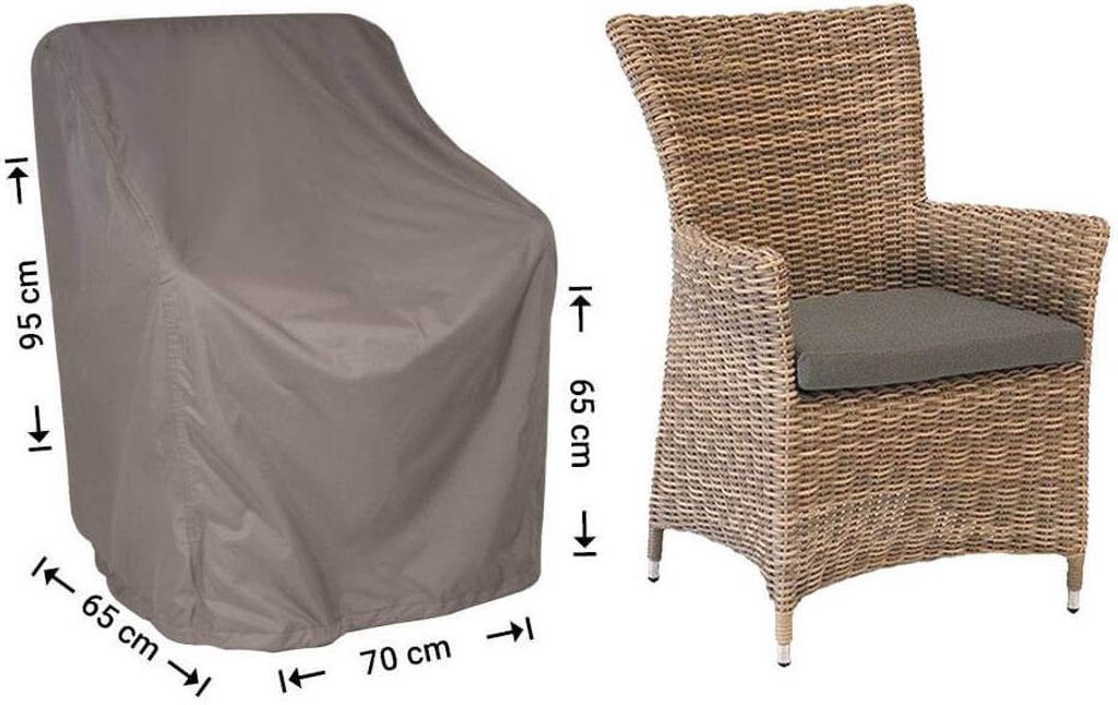 Raffles Covers Abdeckhaube für Gartensessel 70 x 65 H: 95/65 cm | Atmungsaktiv | Wasserdicht | UV-beständig | Doppelnähte | Elastischer Kordelzug