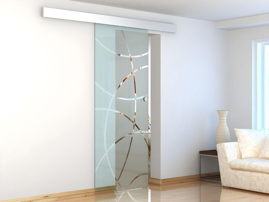 HEIDI Wandschiebetür - H 205 × B 83 cm - gehärtetes Glas