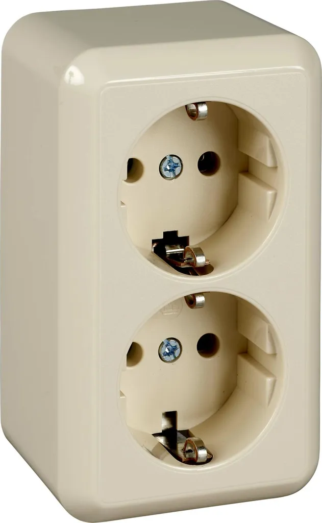 Douille pw AP20 2-fold Douille 395400 - Prise double saillie complète