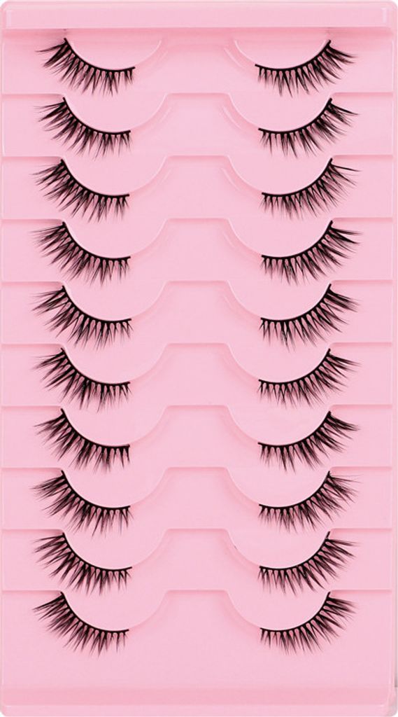INF Kunstmatige wimpers, natuurlijke look, 10 paar, model Productafbeelding 