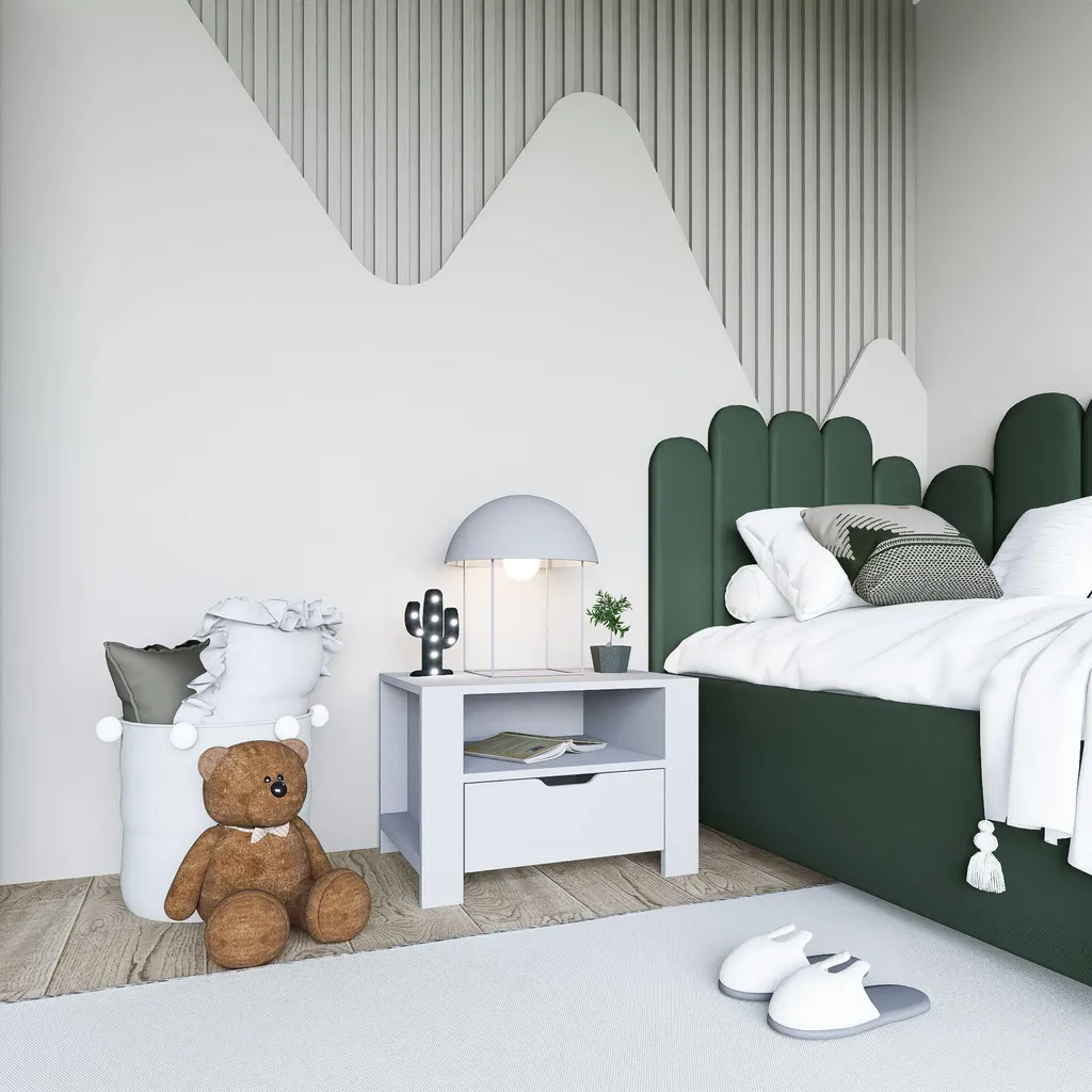 Table de chevet gain de place pour optimiser le rangement de nuit