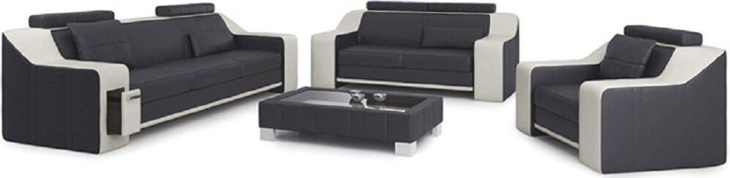 Sofagarnitur 3+1+1 Sitzer Sofas Couch Ledersofa
