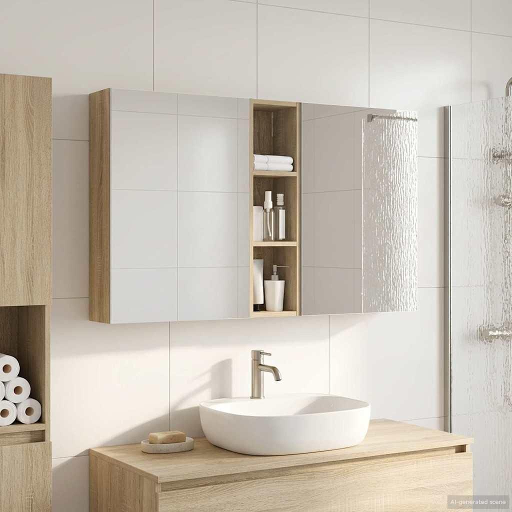 Maison Exclusive - Badezimmerschrank-Set 3 pcs 120 x 14,5 x 70 cm Holzwerkstoff