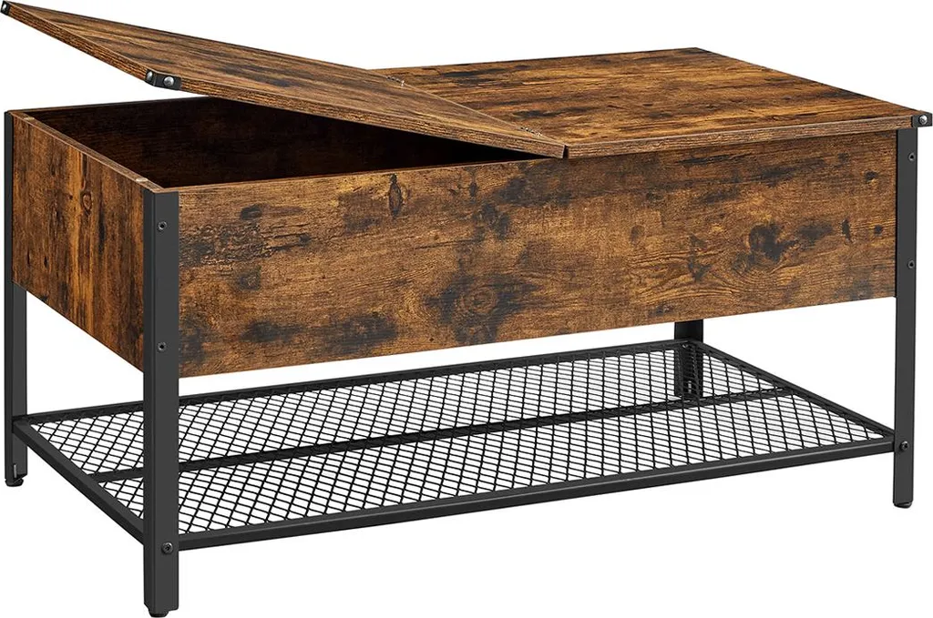 Table basse avec plateau rabattable pour optimiser les petits salons