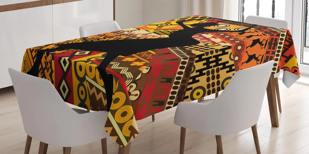 Tovaglia Etnica Multicolore ABAKUHAUS 140x200 cm - Spirito d'Africa
