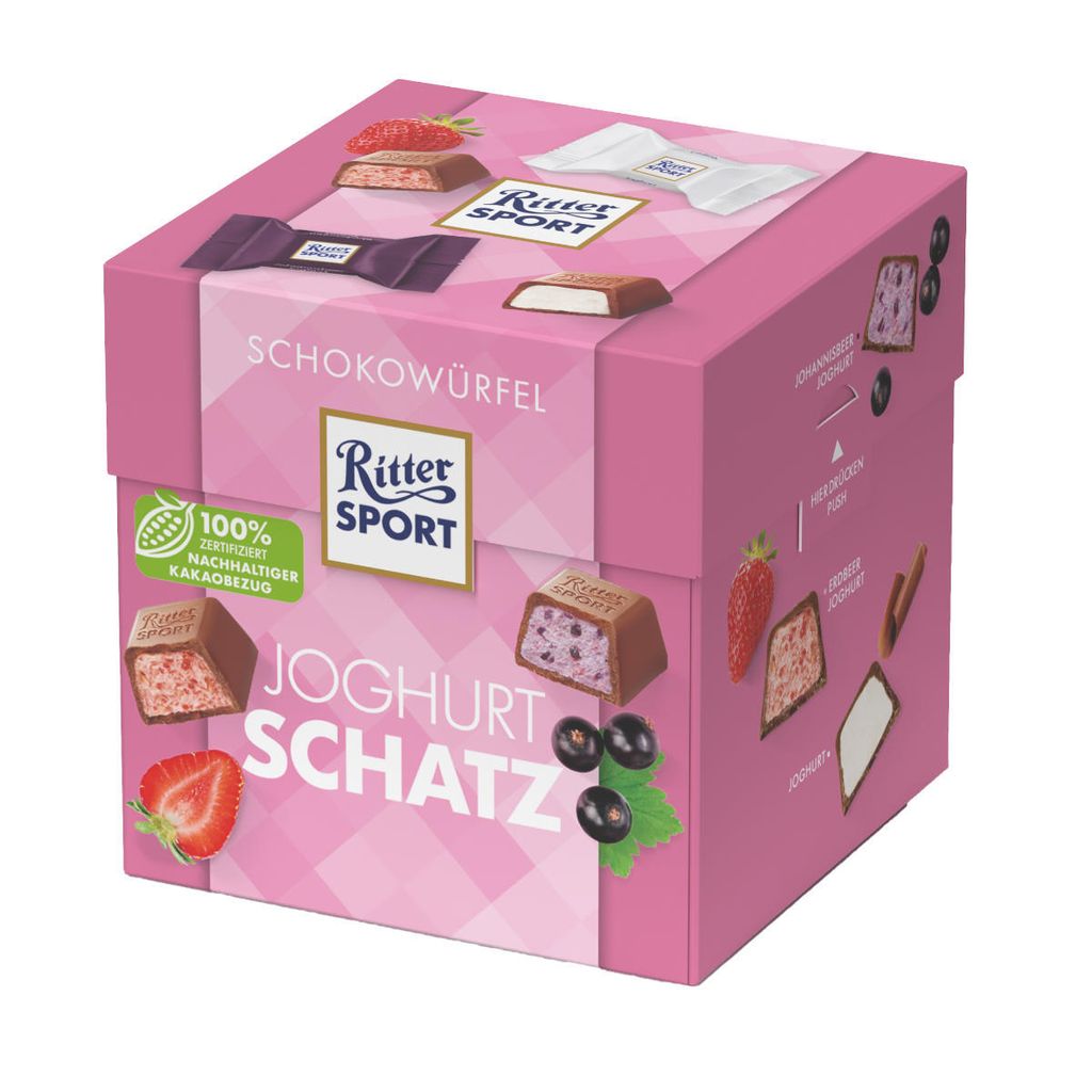 Ritter Sport Schokowürfel Joghurt Schatz mit Vollmilch Produktbild 