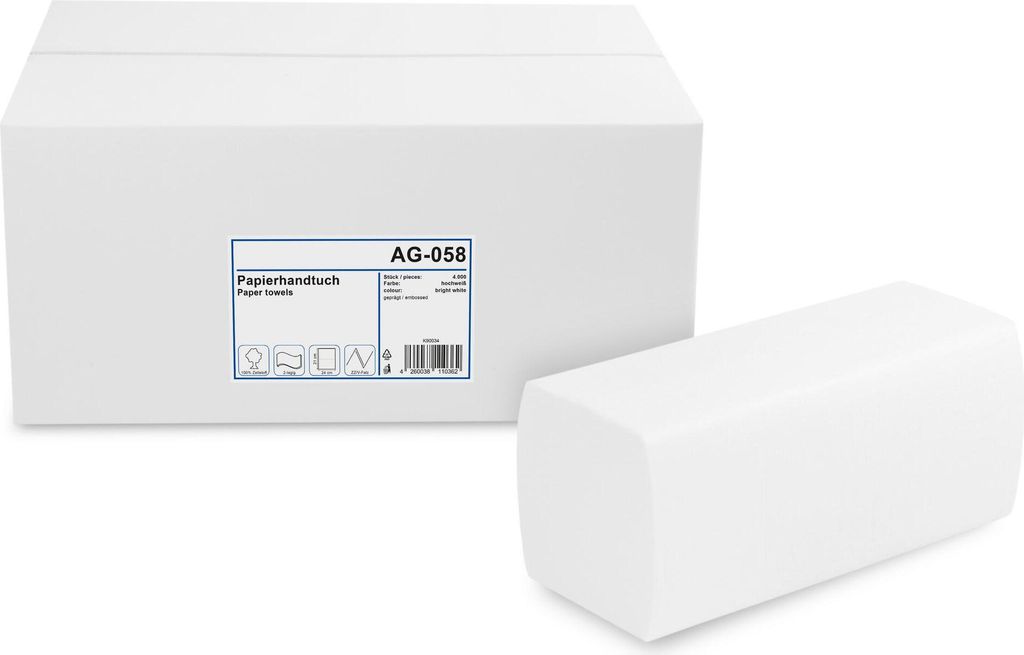 Funny Papierhandtuch ZZ-Falz ca. 25x23cm 2-lagig 4000 Blatt (AG-058)