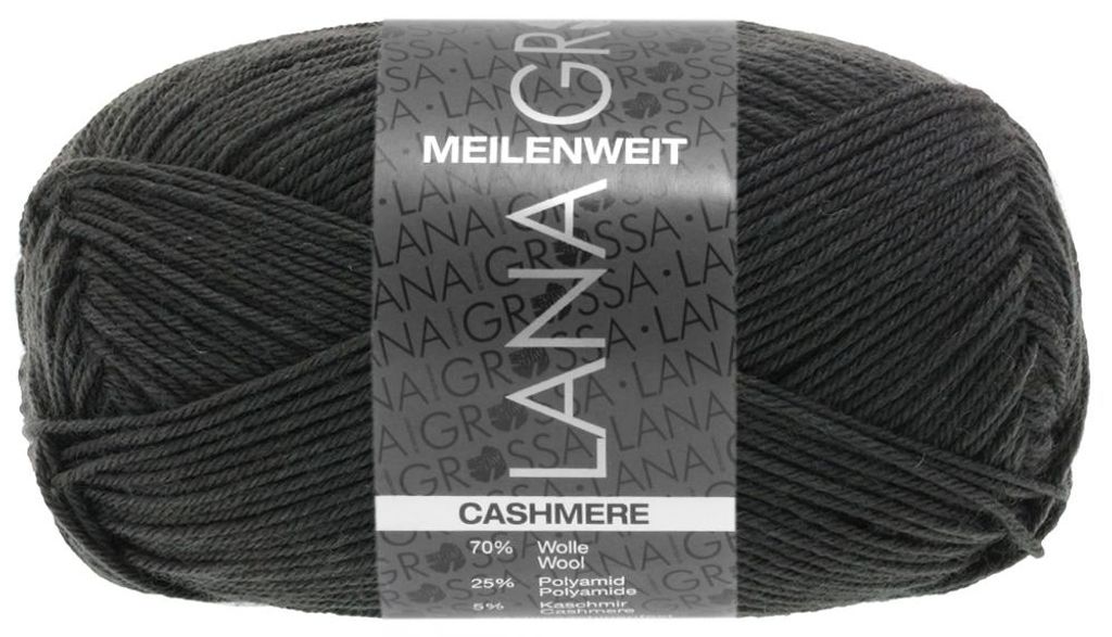 Lana Grossa - Meilenweit 4-fach 50g Cashmere 0055 anthrazit Produktbild 