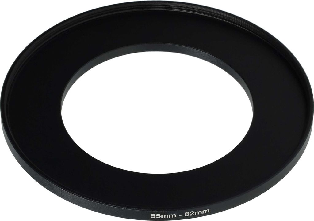 vhbw Step-Up-Ring Adapter 55mm - 82mm für Kamera Objektiv - Filteradapter, Metall Schwarz