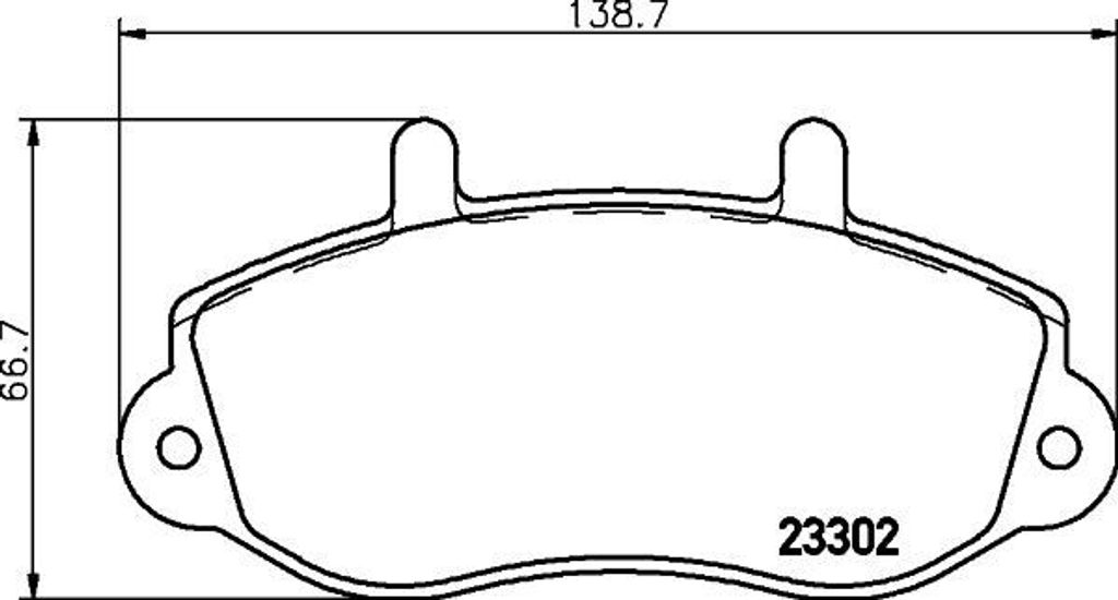 HELLA 8DB 355 019-321 - OE 1605979 Bremsbeläge für Movano (X70)
