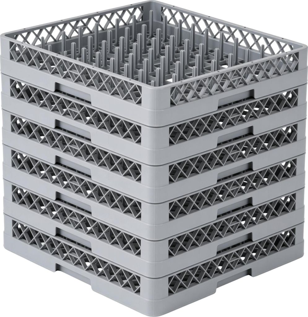 MORLEOS Spülkorb 50x50 - 6er Set für Gastro Spülmaschine – Tellerspülkorb 49x49x10 cm (feinmaschig) – Geschirrkorb für Restaurant Hotel Ca...